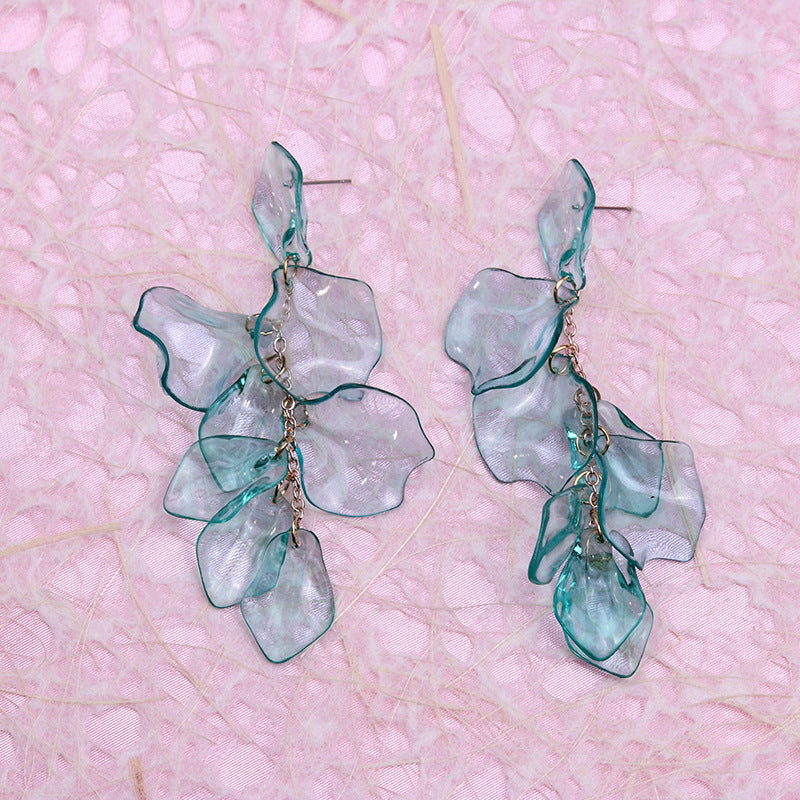 Wholesale Tassels Petals Acrylic Earrings